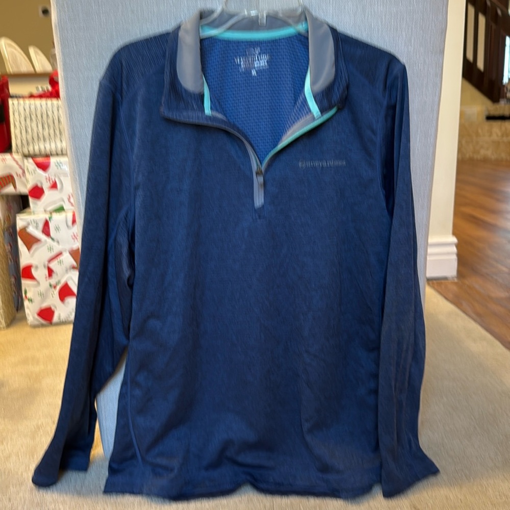 Men’s Vineyard Vines Sankatay Quarter Zip Blue Teal Men XL